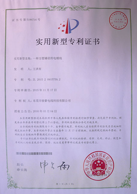 一種方(fāng)便鋪設的電暖線