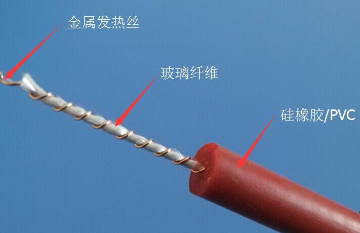矽膠發熱(rè)電線產品結構圖
