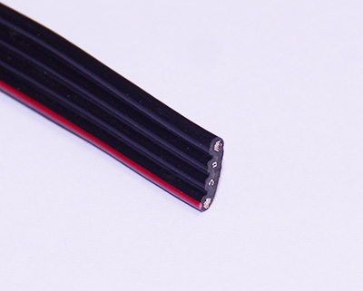 黑色4並排矽膠線